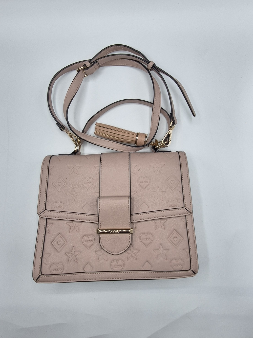 ALDO Blush Pink Embossed Crossbody Bag